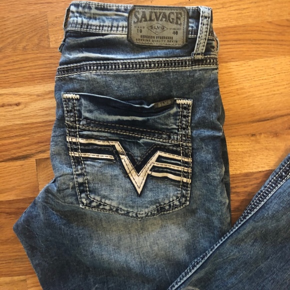 Salvage jeans Buckle back jeans. philipshigh.co.uk