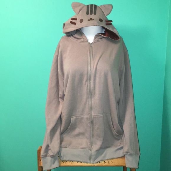 Pusheen Tops Official Pusheen Hoodie Cat Ears Tail Sz Xxl Poshmark