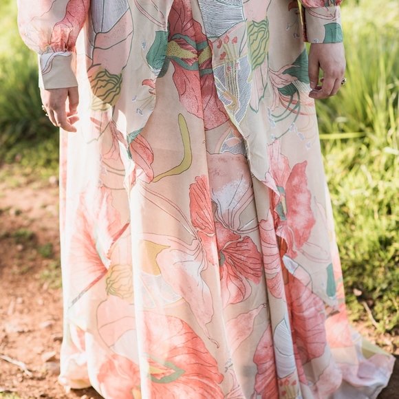 Unbranded Dresses Floral Maxi Plus Long Sleeve Wedding Guest Poshmark