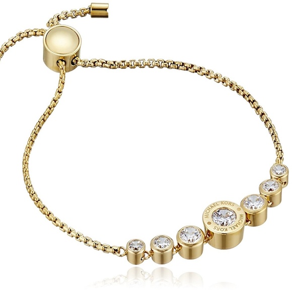 Michael Kors Jewelry New Gold Tone Crystal Slider Bracelet Poshmark