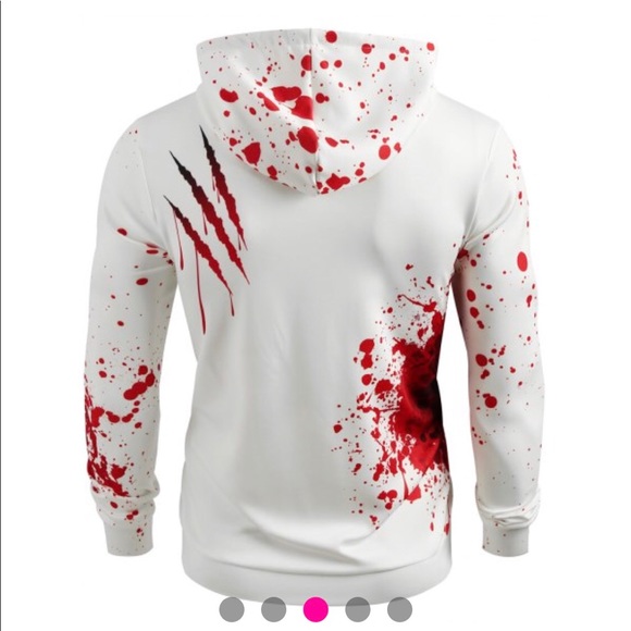Sweaters Halloween Blood Spatter Im Fine Mens Hoodie