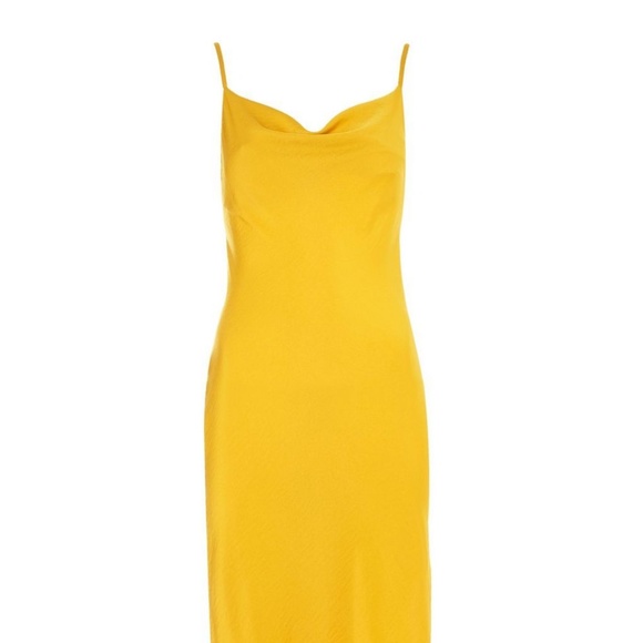 Dresses Nwt Yellow Cowl Neck Midi Slip Dress Poshmark