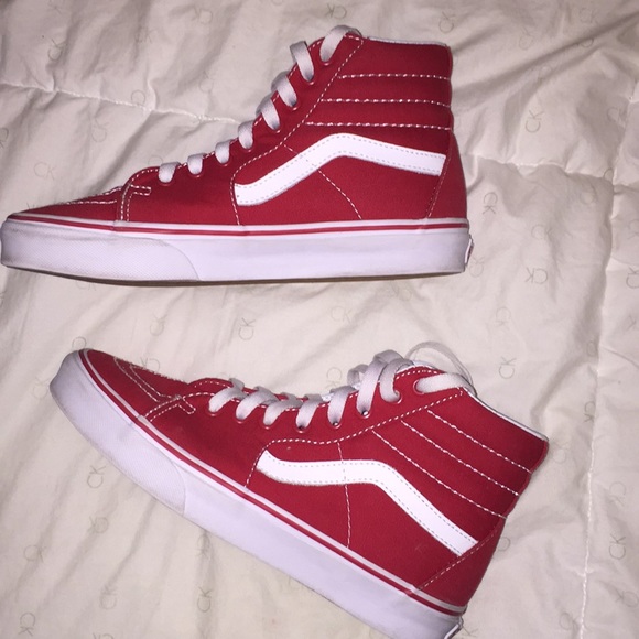 Vans Shoes Red High Top Vans Poshmark