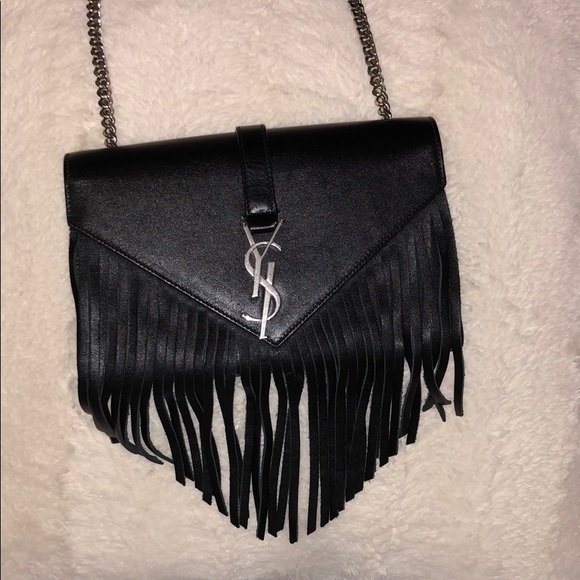 Saint Laurent Bags New Like New Ysl Small Fringe Crossbody Bag Poshmark