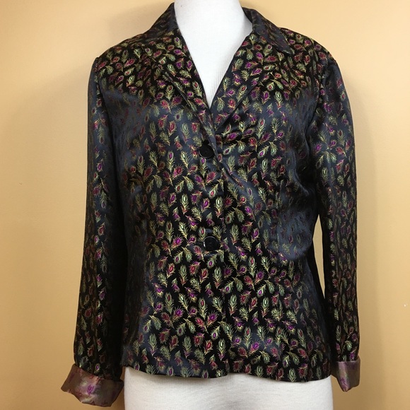 Vintage Jackets & Coats Vintage Embroidered Peacock Blazer Jacket Poshmark