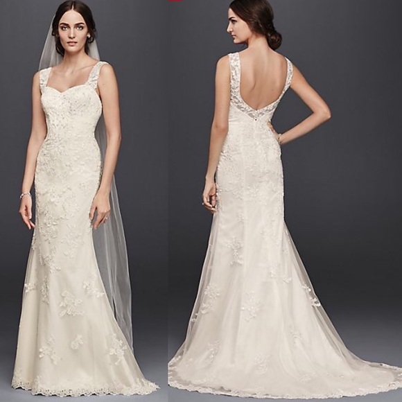 David's Bridal Dresses Nwt Tulle Lace Ivory Davids Bridal Wedding