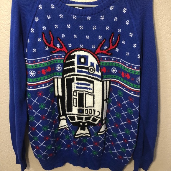 Star Wars Sweater R2D2 Ugly Christmas Sweater Men Women Holiday Sweater