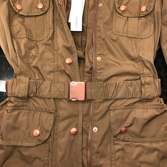 Esprit Jackets & Coats Nwt Esprit Women Utility Jacket Brownkhaki Sz 6 Poshmark