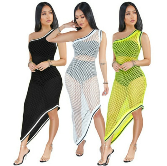 Fashion Nova Swim Mesh Bathing Suit Cover Up Poshmark