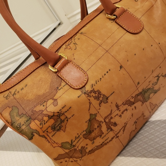 Alviero Martini Africa Map Bag Alviero Martini Bags Alviero Martini Map Women Brown Tote Bag