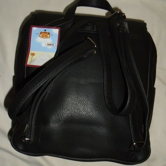 Route 66 Bags Vintage Rare Black Drawstring Backpack Purse Poshmark