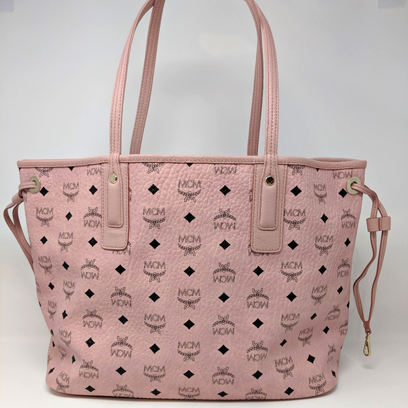 MCM Bags Mcm Reversible Liz Shopper Soft Pink Tote Bag Poshmark