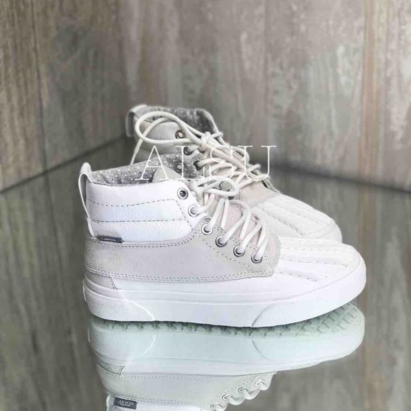 Vans Shoes Nwt Vans Sk8hi Del Plato Scotchgard White Kids Poshmark