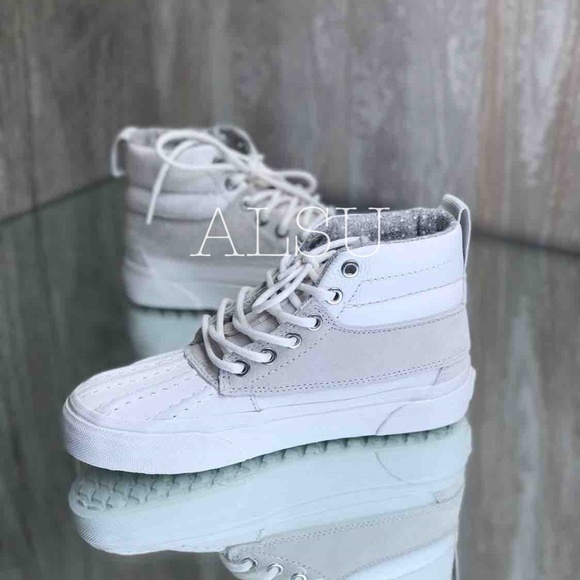 Vans Shoes Nwt Vans Sk8hi Del Plato Scotchgard White Kids Poshmark