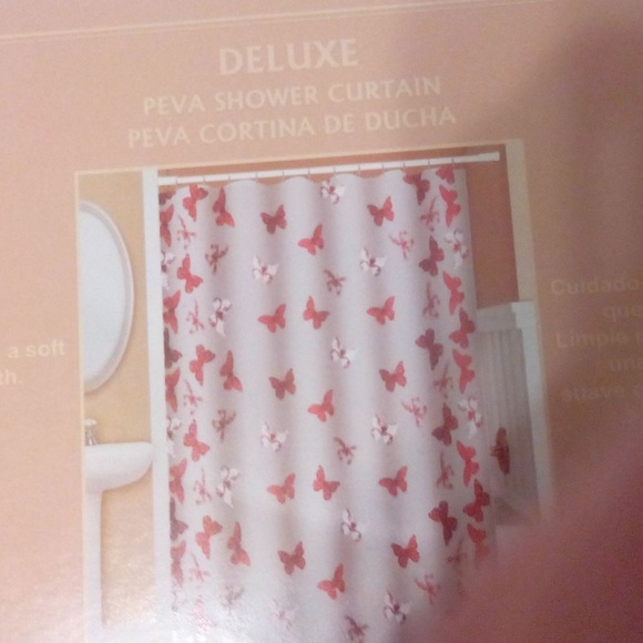PEVA Bath Shower Curtain Peva Eva White With Butterflies New Poshmark