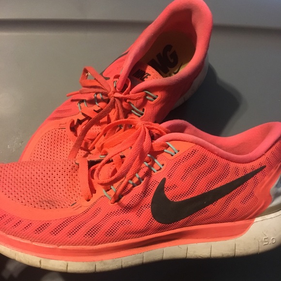 Nike Shoes Nike 5 Running Shoe In A Coral Orange Color Poshmark
