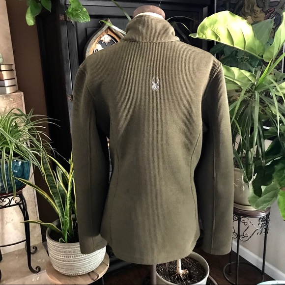 Spyder Jackets & Coats Spyder Olive Green Textured Fleece Lined