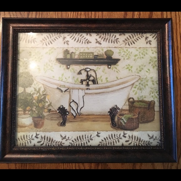 Wall Decor C Winterle Olson Signed Bathroom Print Framed Poshmark