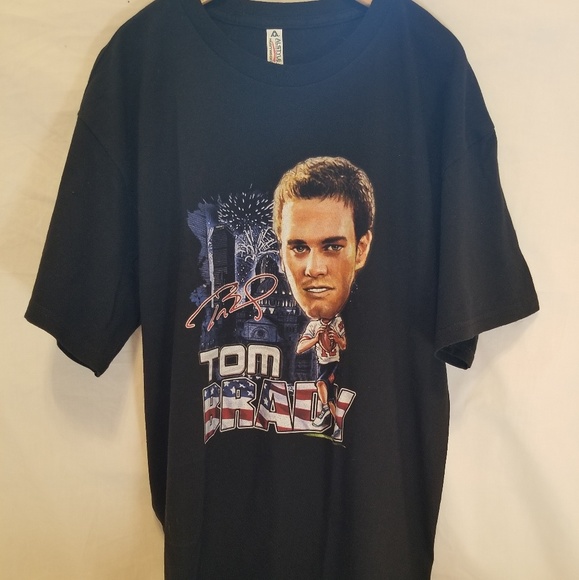Alstyle Shirts Tom Brady New England Patriots Graphic Tee Shirt