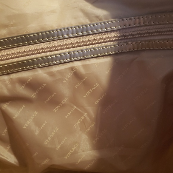 Versace Bags Versace Parfums Gold Large Tote Bag Poshmark