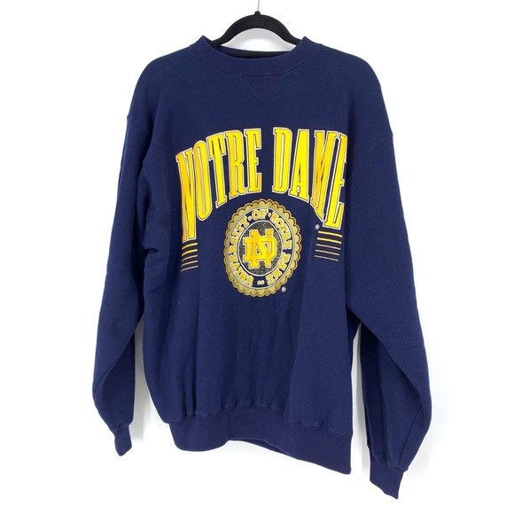 Galt Sand Shirts Vtg Galt Sand Pullover Notre Dame Sweatshirt Blue