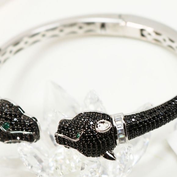Cote d'Argent Jewelry Rare Cote Dargent Black Crystal Panther