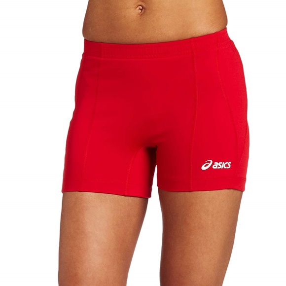 Asics Shorts Asics Womens Baseline Vb Short Red Volleyball Nwt Poshmark