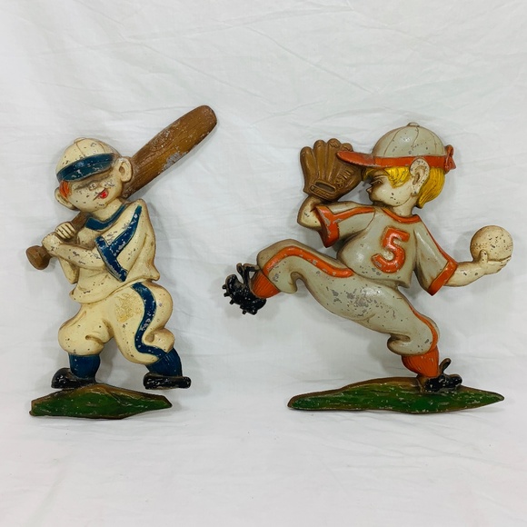 Vintage Accents 2 Vintage Sexton 97s Metal Baseball Players Poshmark