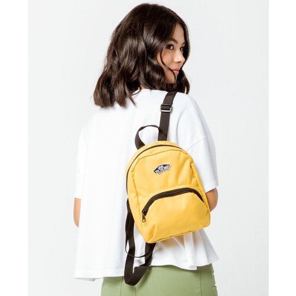 Vans Bags Vans Logo Patch Mini Backpack Mustard Yellow Poshmark