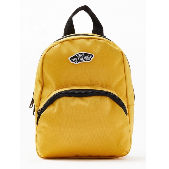 Vans Bags Vans Logo Patch Mini Backpack Mustard Yellow Poshmark