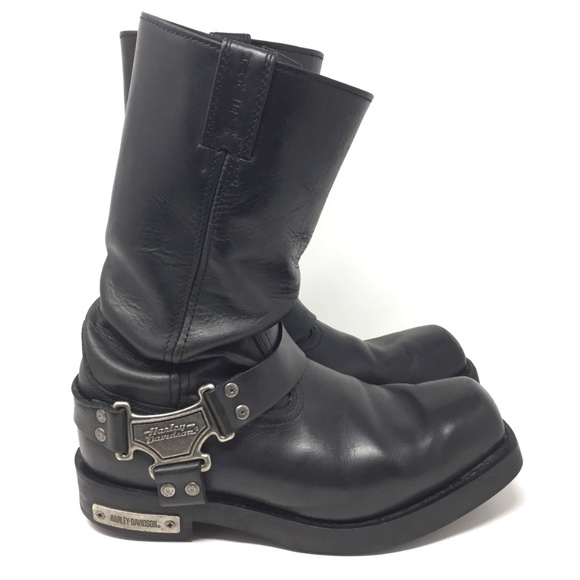 HarleyDavidson Shoes Harley Davidson Black Biker Moto Boots 5 91345