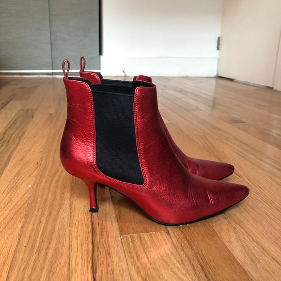 Anine Bing Shoes Anine Bing Stevie Boots Red Metallic Poshmark Anine Bing Shoes Anine Bing Stevie Boots Red Metallic Poshmark