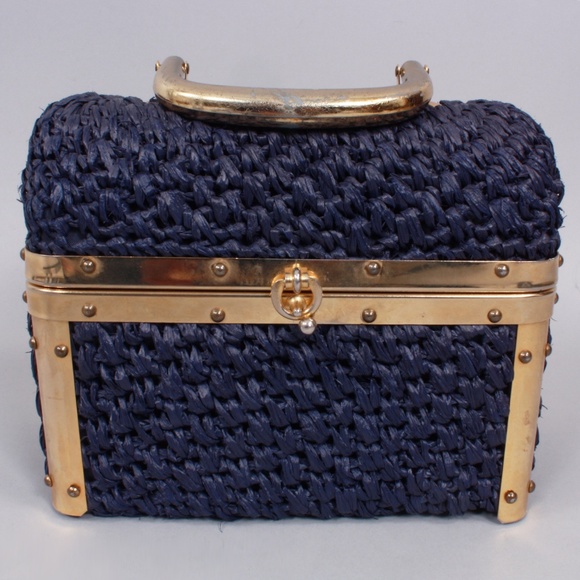 Vintage Bags Vintage 5s Raffia Straw Box Train Case Purse Poshmark