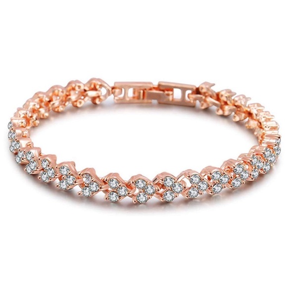 Swarovski Jewelry Rose Gold Swarovski Elements Tennis Bracelet Poshmark