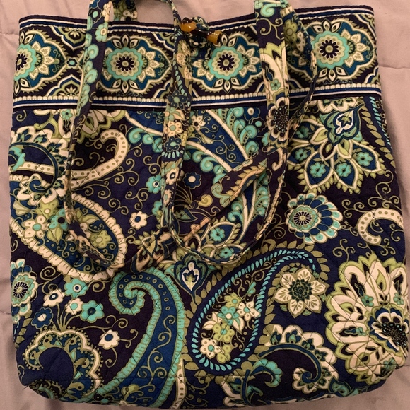 Vera Bradley Bags Vera Bradley Green And Blue Floral Pattern Poshmark