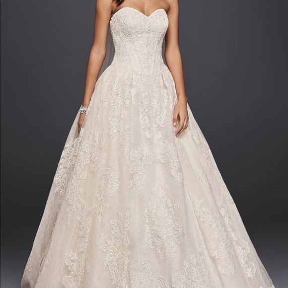 Oleg Cassini Dresses Oleg Cassini Wedding Ball Gown With Lace