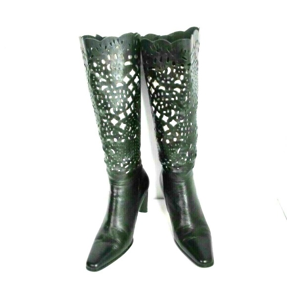 Bellini Shoes Bellini Black Leather Boots Wide Calves 7 2 Poshmark