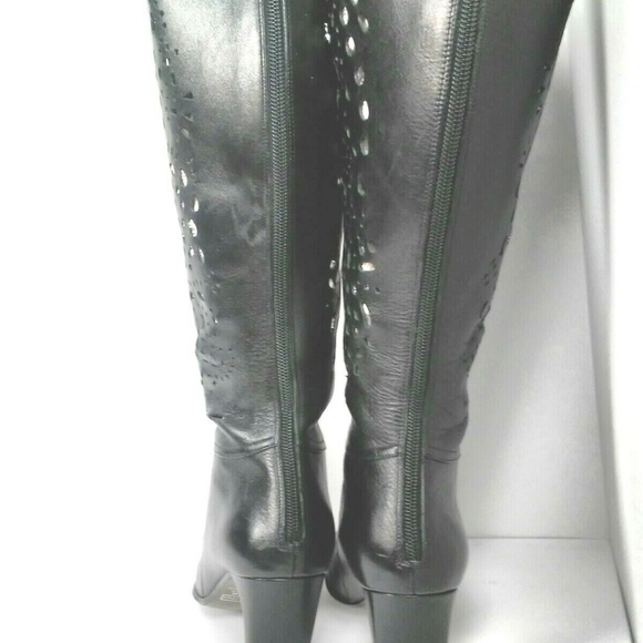 Bellini Shoes Bellini Black Leather Boots Wide Calves 7 2 Poshmark