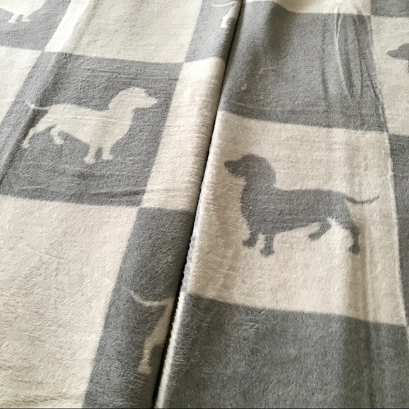 INUP Home Bedding Inup Home Fine Linens Gray Dachshund Reverse