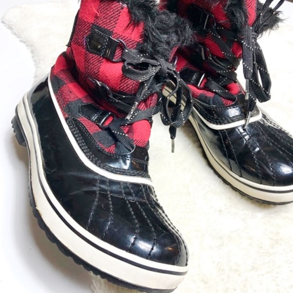 Sorel Shoes Sorel Torino Buffalo Red Black Plaid Boots Poshmark