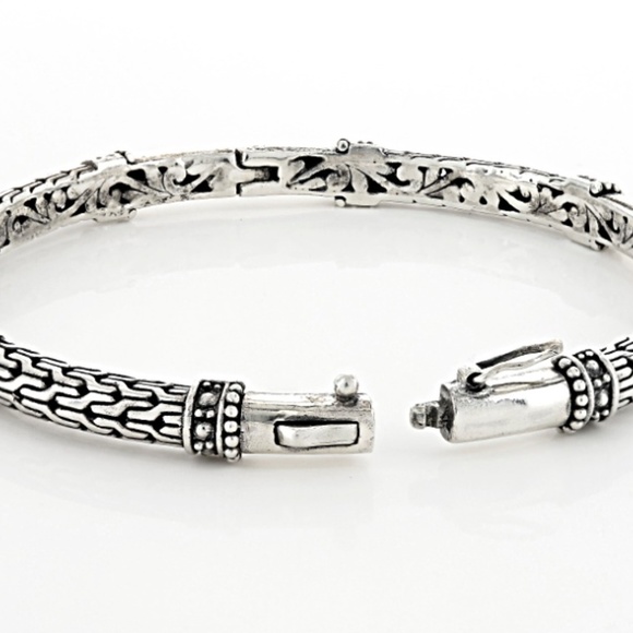 Artisan Collection Jewelry Oxidized Sterling Silver Filigree Hinged