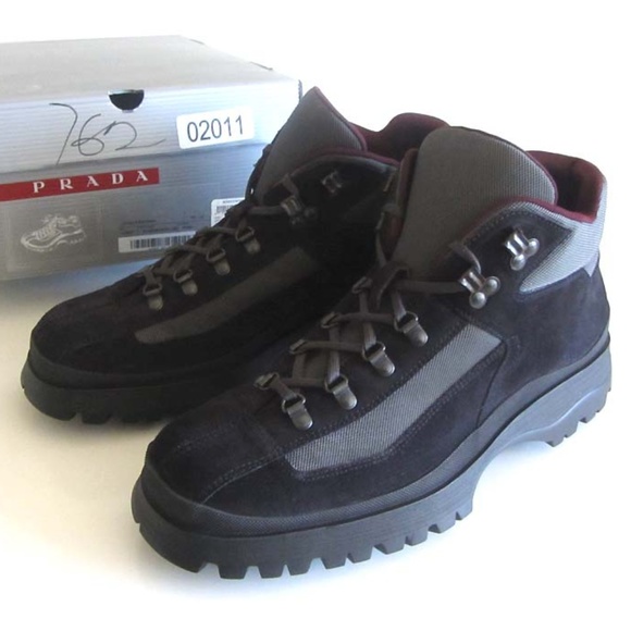 Prada Shoes Prada Mens Suede Mesh Hiking Boots 213 Us Italy Poshmark