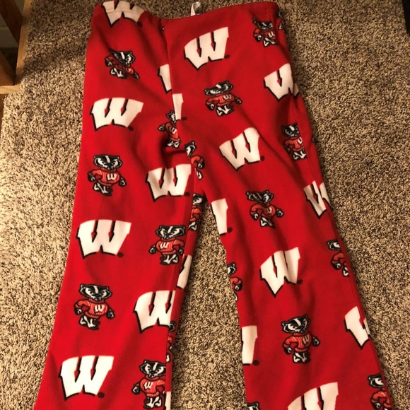 GRANDMA PANTS Pants & Jumpsuits Wisconsin Bucky Badger Fleece Lounge
