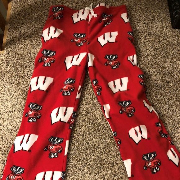 GRANDMA PANTS Pants & Jumpsuits Wisconsin Bucky Badger Fleece Lounge