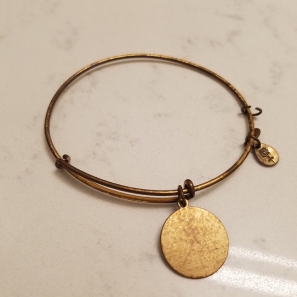 Alex and Ani Jewelry Alex And Ani Gold Peace Sign Charm Bangle