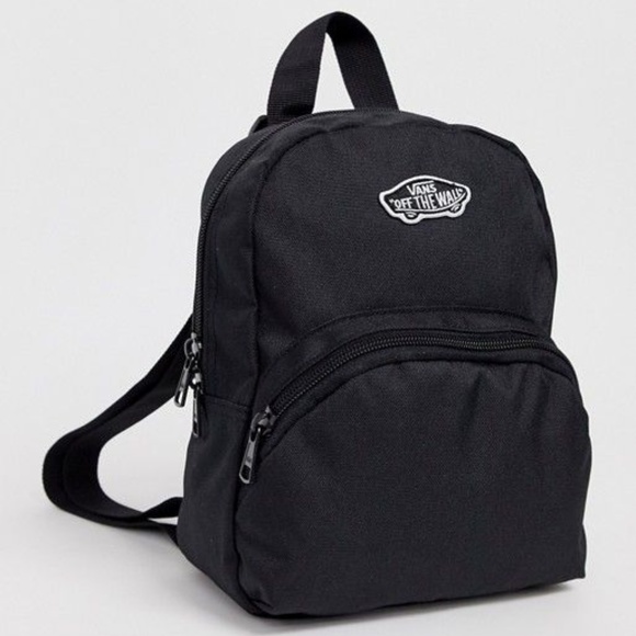 Vans Bags Vans Logo Patch Mini Backpack Solid Black Poshmark