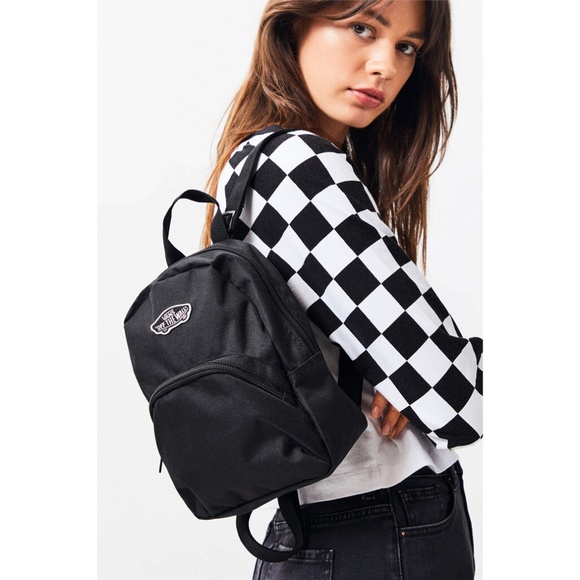Vans Bags Vans Logo Patch Mini Backpack Solid Black Poshmark