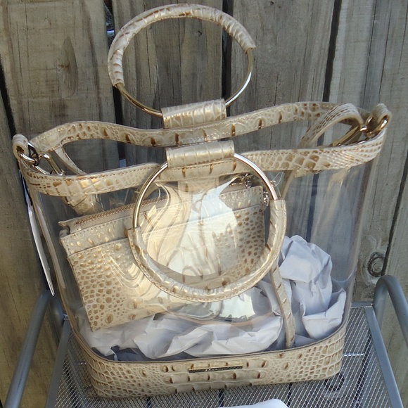 Brahmin Bags Brahmin Hayden Walker Stadium Tote Clear Satin Poshmark