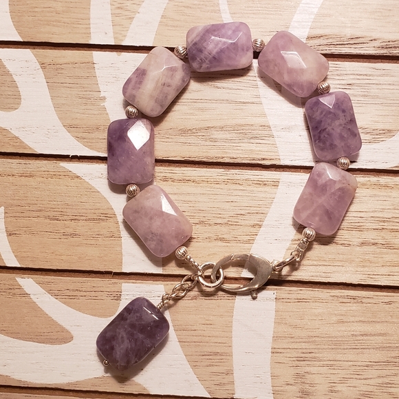 Handcrafted Jewelry Amethyst Purple Bracelet Plus Size Wrist Genuine Sterling Silver Poshmark
