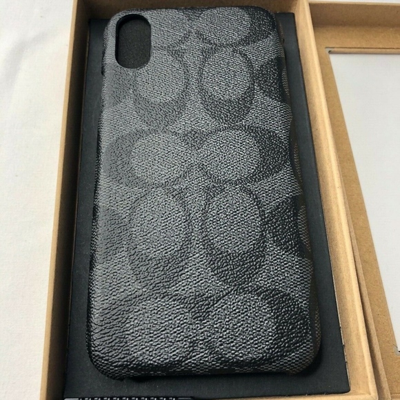 Coach Accessories Coach Iphone Xr Case In Signature Canvas Grey